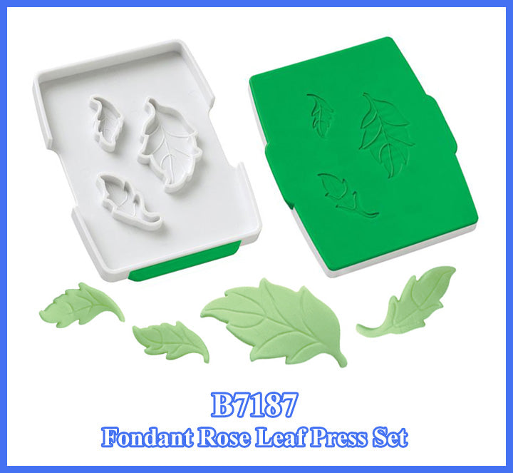 Rose Leaf Fondant Press Set
