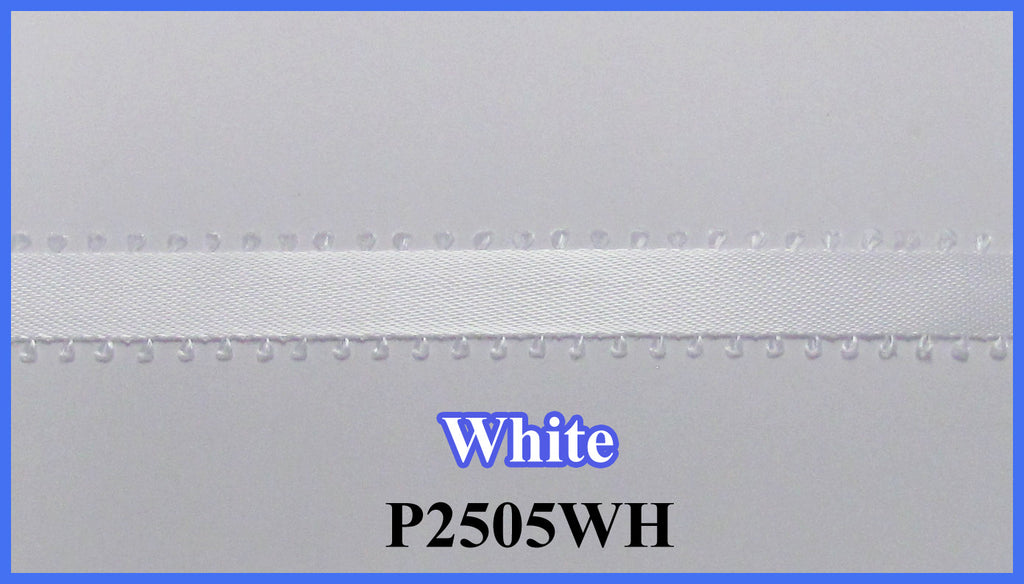 3/8" Picot Ribbon-White-20 Yd