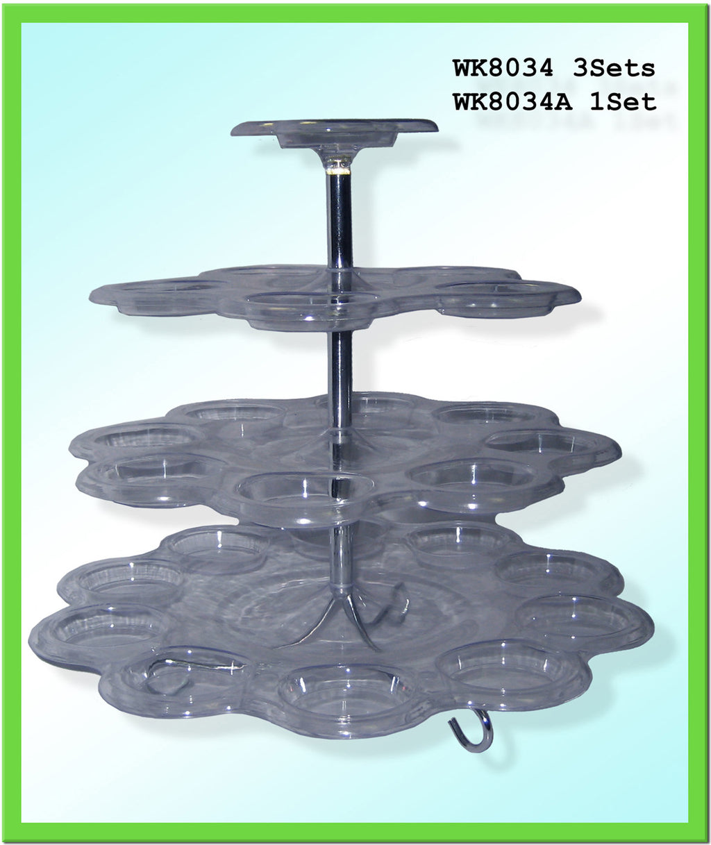 Plastic cupcake stand 3 sets
