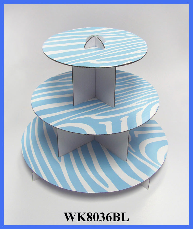 Blue paper cupcake stand 6 sets