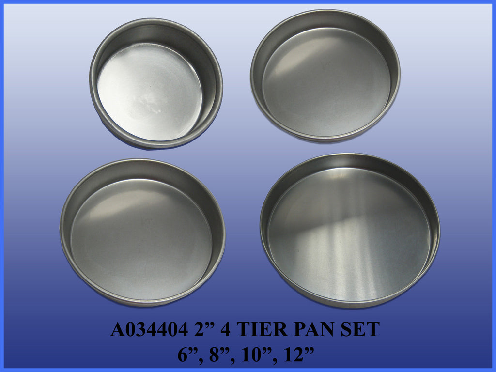 4- Tier Pan Set 6", 8", 10", 12"