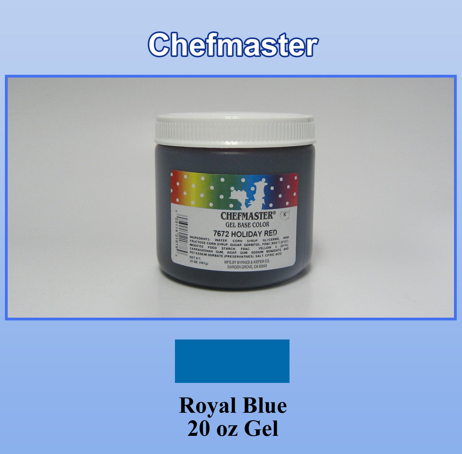 20 oz Royal Blue Gel