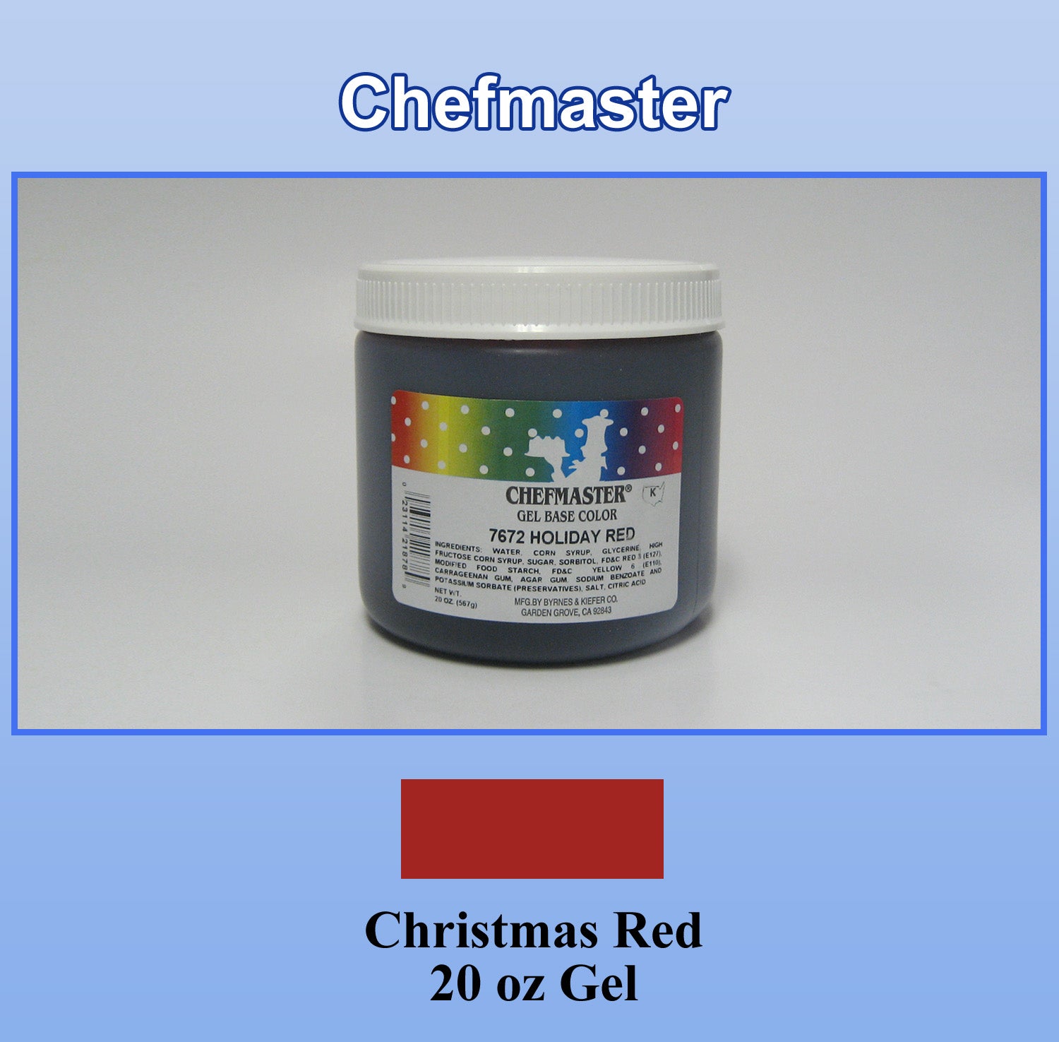 20 oz Christmas Red Gel