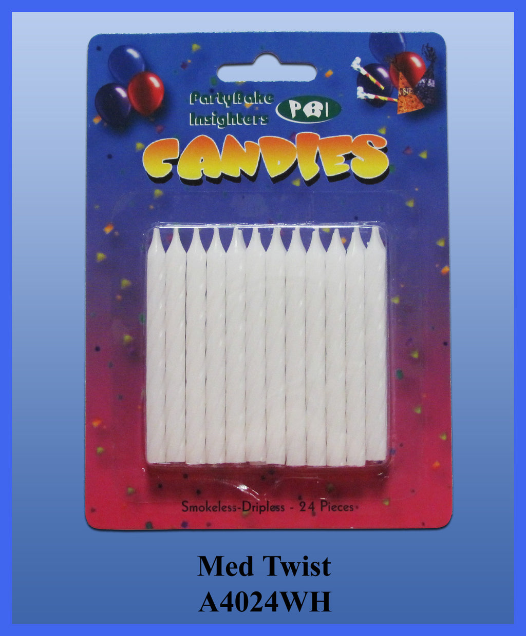 White Med Twist Candle-24