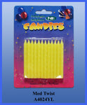 Yellow Med Twist Candl-24