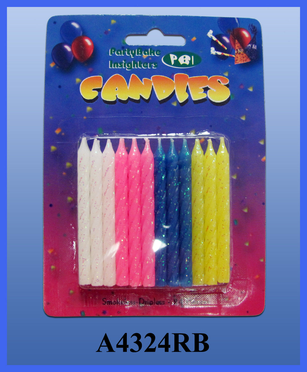 24PC Rainbow Glitter Candles