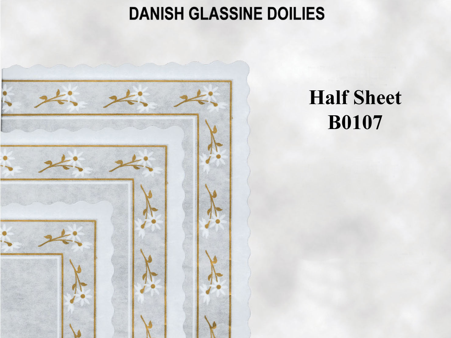 Half Sheet Glassine Doilies