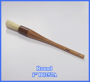 1" Round Brush - Boar's Hair