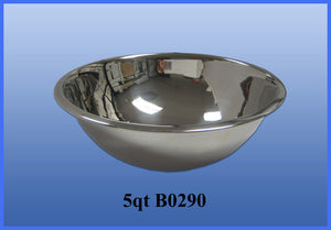 5 QT Stainless Steel Mixing Bowl