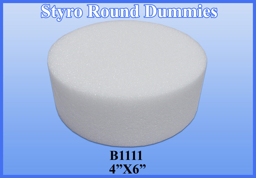 Rnd Styro Cake Dummy 4x6