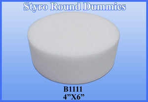 Rnd Styro Cake Dummy 4x6