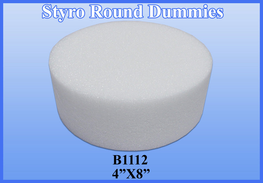 Rnd Styro Cake Dummy 4x8