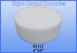 Rnd Styro Cake Dummy 4x8