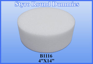 Rnd Styro Cake Dummy 4x14