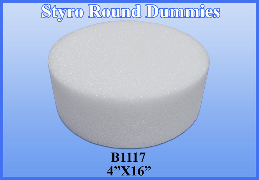 Rnd Styro Cake Dummy 4x16