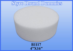 Rnd Styro Cake Dummy 4x16