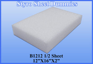 12x16x2 Half Sht Dummy-Styro