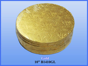 10" Foil Cake Drums - Gold