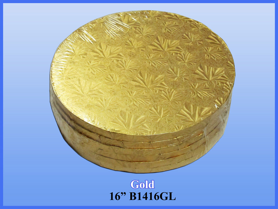 16" Foil Cake Drums - Gold