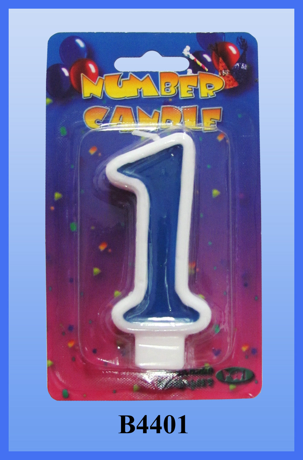 Blue Number 1 Candle