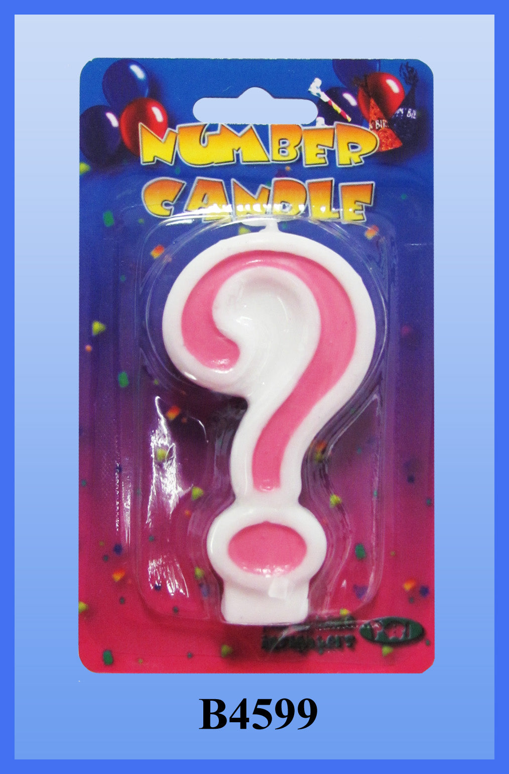 Pink Question Mark Candle