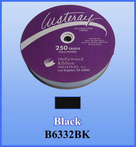 1 1/4" Black Wide Ribbon 250 YD