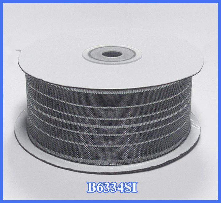 1 1/2" Silver Thick Strip Ribbon