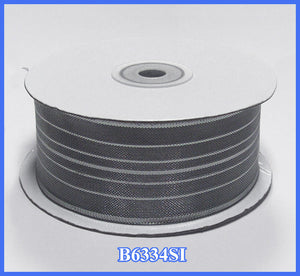 1 1/2" Silver Thick Strip Ribbon