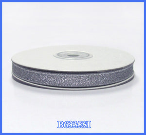 3/8" Silver Tiny Solid Ribbon