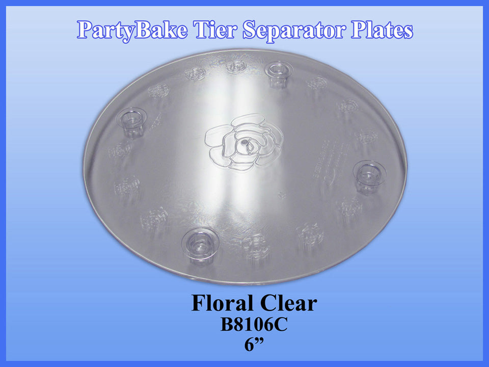 6" Clear Tier Plate