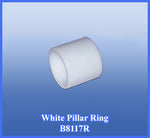 White Pillar Rings Center Knob Plates