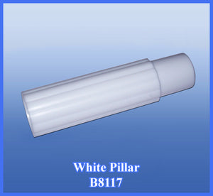 White Pillar For Center Knob Plates