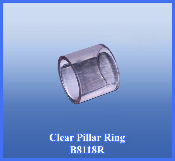 Clear Pillar Rings Center Knob Plates