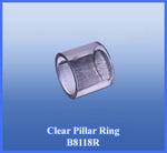 Clear Pillar Rings Center Knob Plates