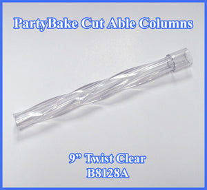 9" Twist Columns Clear