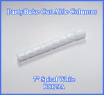 7" Spiral Columns White