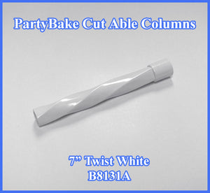 7" Twist Columns White