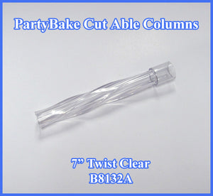 7" Twist Columns Clear