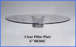 6" Clear Tier Plate- Center Knob