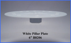 6" Tier Plate - Center Knob