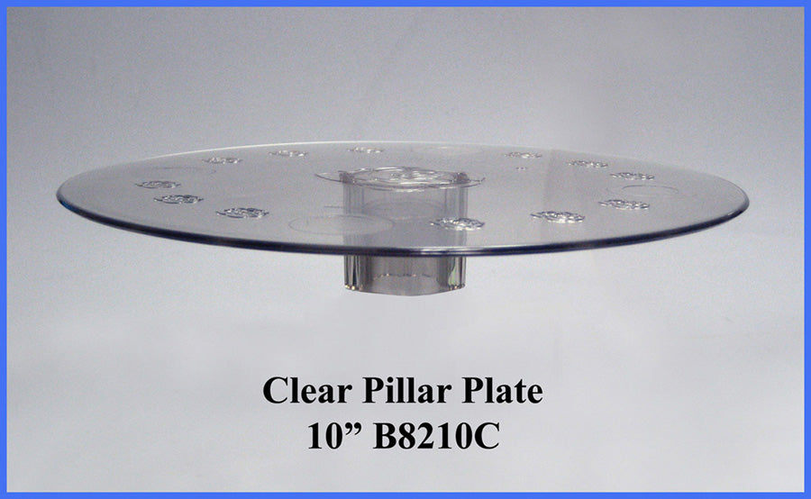 10" Clear Tier Plate- Center Knob