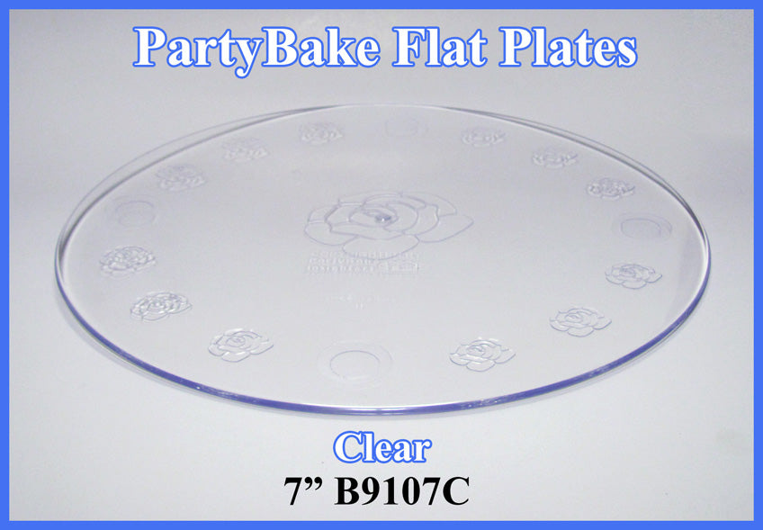 7" Clear Tier Plate No Knobs