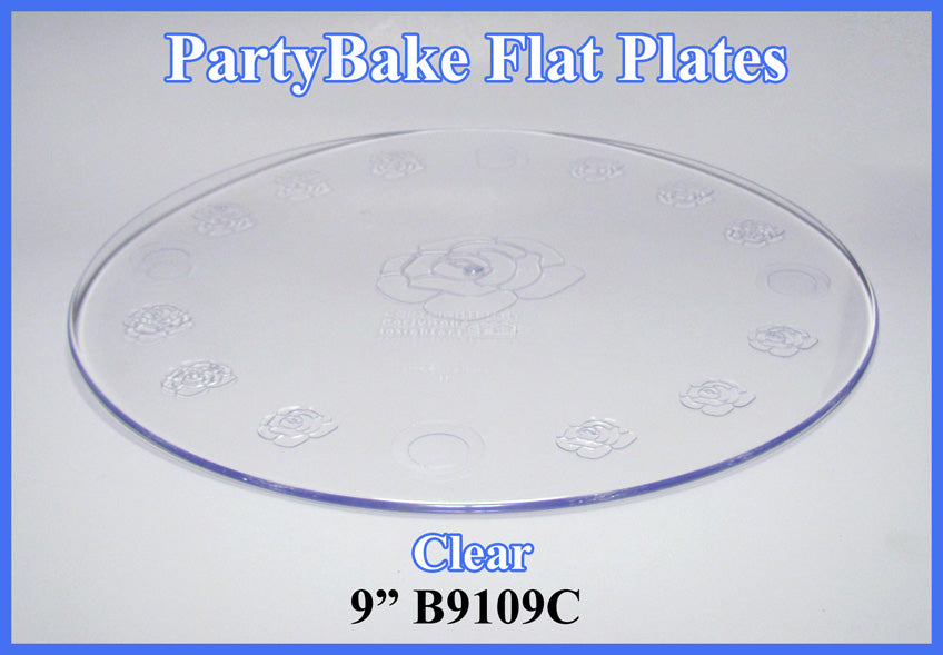 9" Clear Tier Plate No Knobs