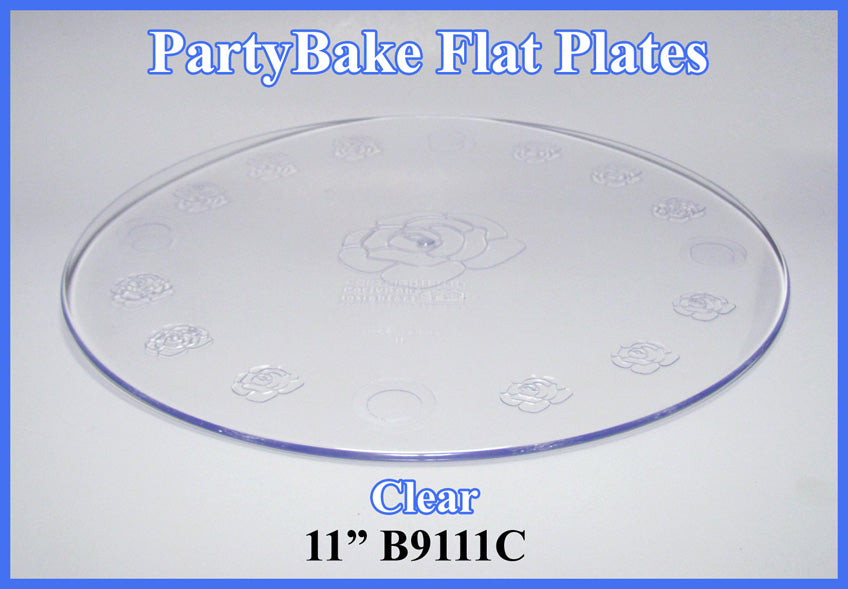 11" Clear Tier Plate No Knobs