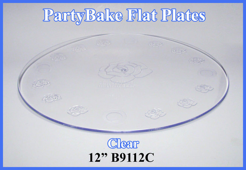 12" Clear Tier Plate No Knobs