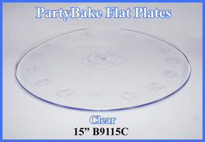 15" Clear Tier Plate No Knobs