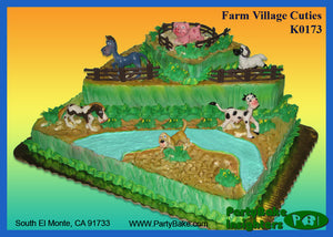 Farm Village Cuties Cake Kit