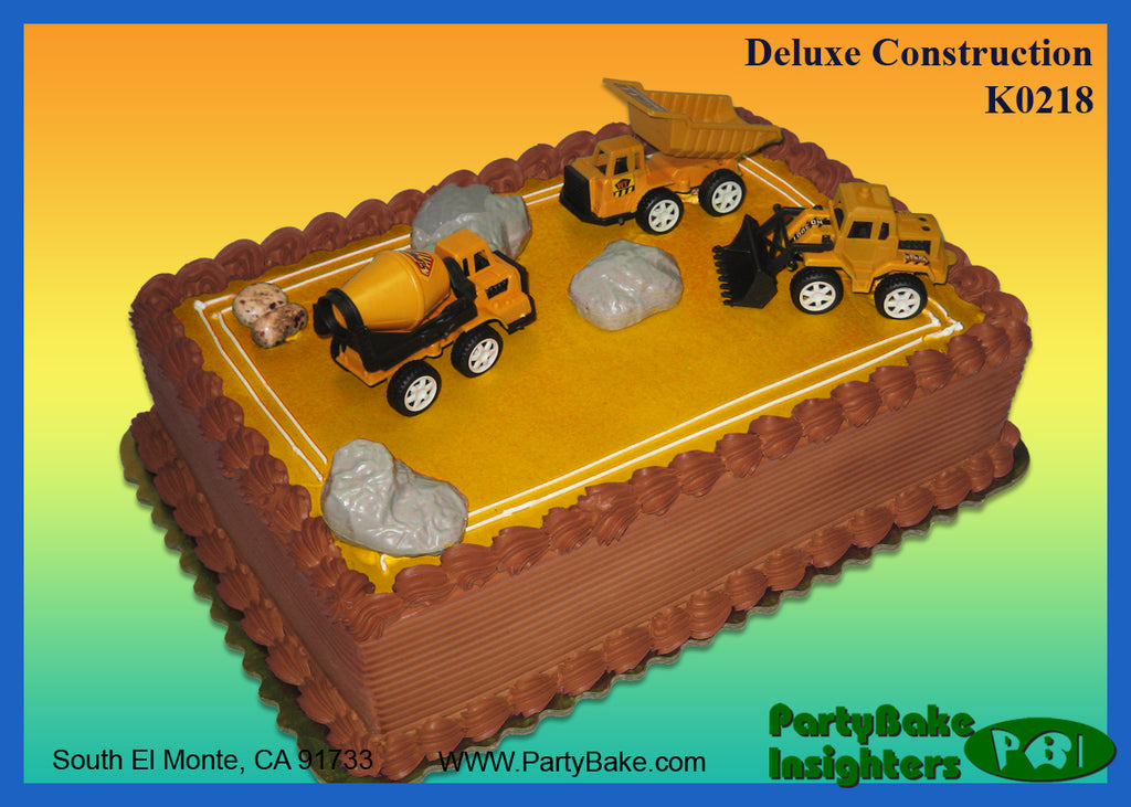 Lg Deluxe Construction Cake Kit