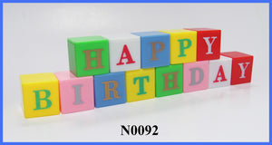 Happy Birthday Blocks Set