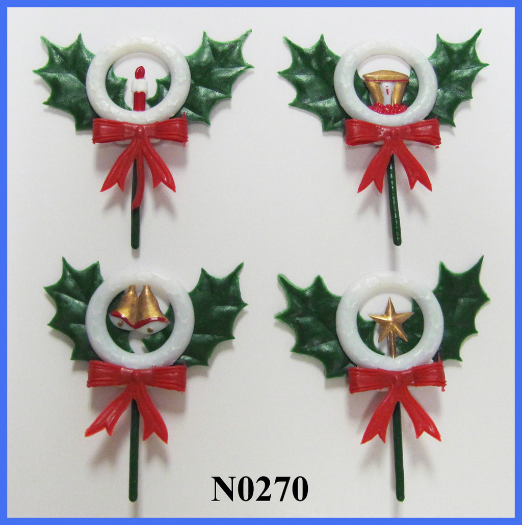 Holly Pick w/ Wreath-Bell